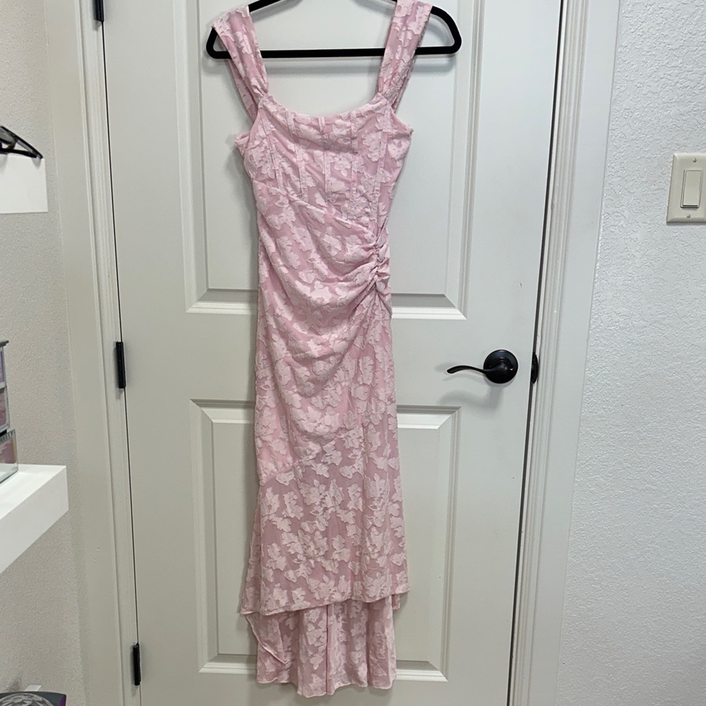 Elegant Pink Floral Dress